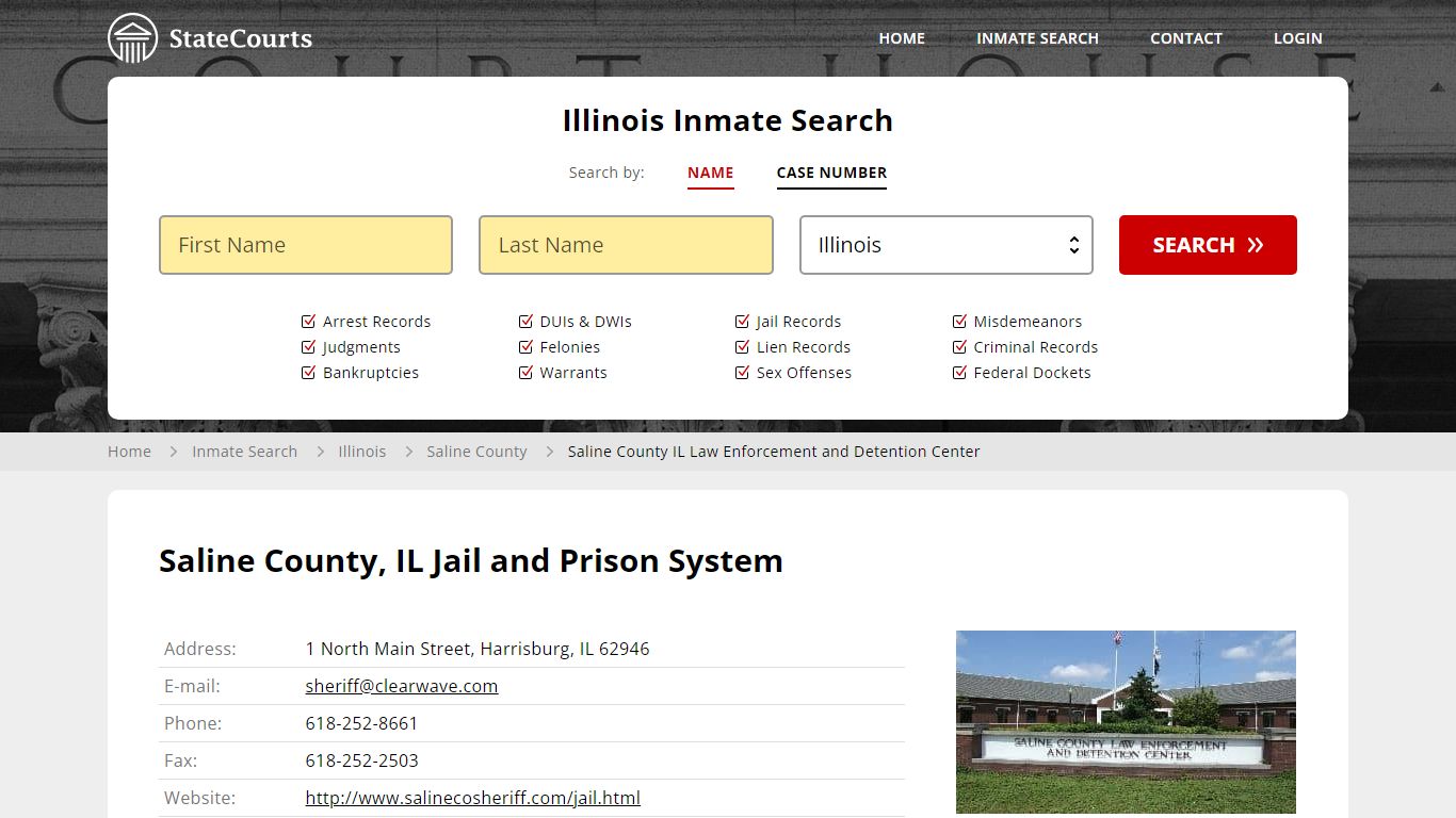 Saline County IL Law Enforcement and Detention Center Inmate Records ...